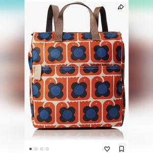 Orla Kiely Love Birds Backpack, Persimmon GUC
